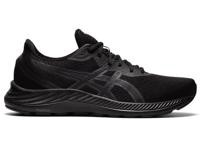 Black / Grey Asics GEL-EXCITE 8 Men's Running Shoes | PEHN0401