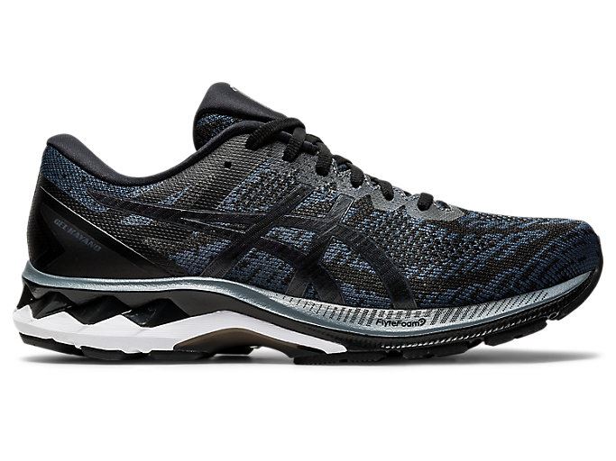 Black / Grey Asics GEL-KAYANO 27 MK Men\'s Running Shoes | ECRP3094