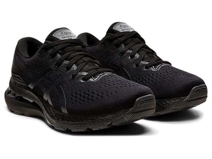 Black / Grey Asics GEL-KAYANO 28 GS Kids' Sneakers | UKTV9222