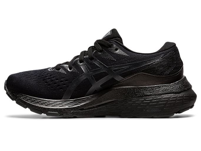 Black / Grey Asics GEL-KAYANO 28 GS Kids' Sneakers | UKTV9222