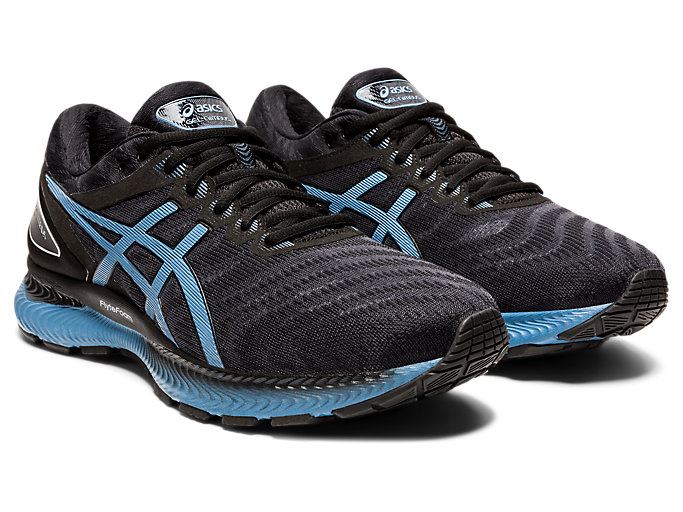 Black / Grey Asics GEL-Nimbus 22 Men's Running Shoes | WWKA4031