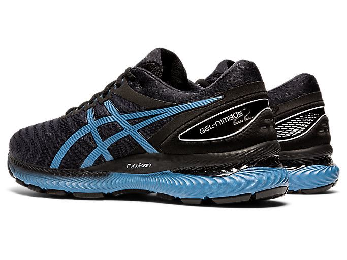 Black / Grey Asics GEL-Nimbus 22 Men's Running Shoes | WWKA4031