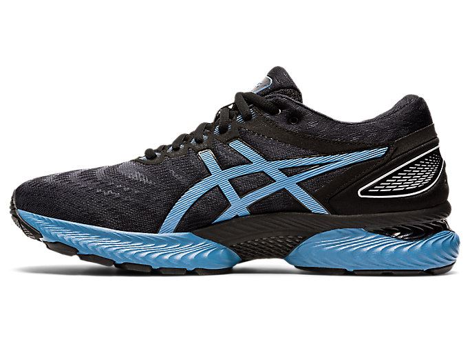 Black / Grey Asics GEL-Nimbus 22 Men's Running Shoes | WWKA4031