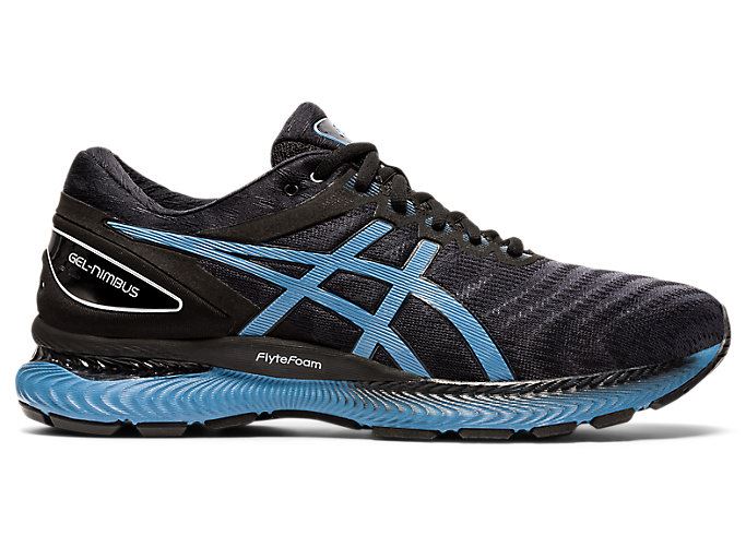 Black / Grey Asics GEL-Nimbus 22 Men's Running Shoes | WWKA4031