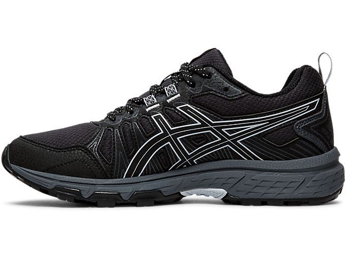 Black / Grey Asics GEL-VENTURE 7 Women's Running Shoes | LHUY3132