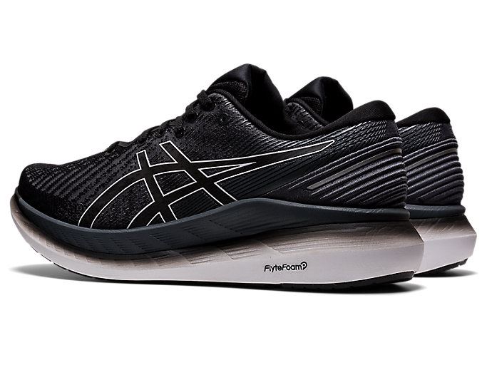 Black / Grey Asics GLIDERIDE 2 (2E) Men's Running Shoes | KKEF5869