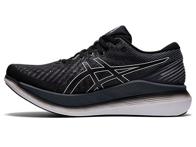 Black / Grey Asics GLIDERIDE 2 (2E) Men's Running Shoes | KKEF5869