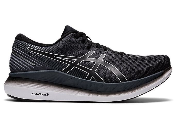 Black / Grey Asics GLIDERIDE 2 (2E) Men's Running Shoes | KKEF5869