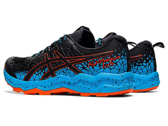 Black / Light Turquoise Asics FujiTrabuco Lyte Men's Trail Running Shoes | AIGB6142