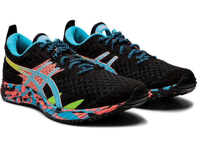 Black / Light Turquoise Asics GEL-NOOSA TRI 12 Women's Running Shoes | MHXZ5015