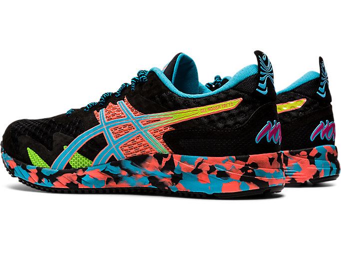 Black / Light Turquoise Asics GEL-NOOSA TRI 12 Women's Running Shoes | MHXZ5015