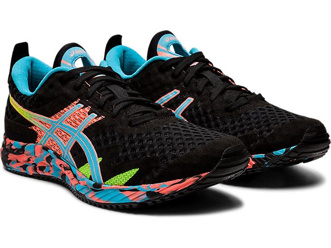 Black / Light Turquoise Asics GEL-NOOSA TRI 12 Women's Running Shoes | MHXZ5015