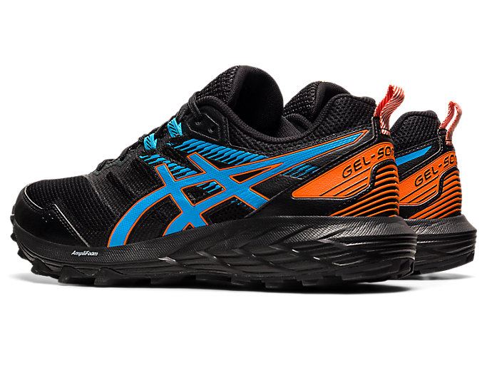 Black / Light Turquoise Asics GEL-SONOMA 6 Men's Trail Running Shoes | KMZF2850