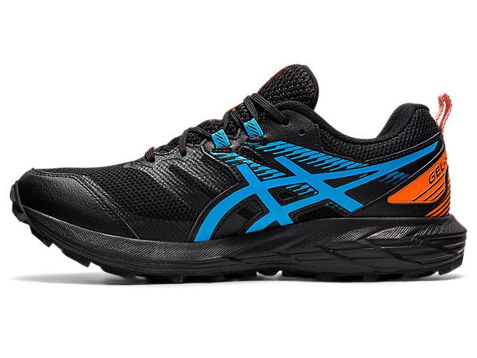 Black / Light Turquoise Asics GEL-SONOMA 6 Men's Trail Running Shoes | KMZF2850