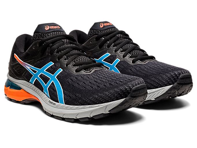 Black / Light Turquoise Asics GT-2000 9 TRAIL Men's Trail Running Shoes | BGPA2842