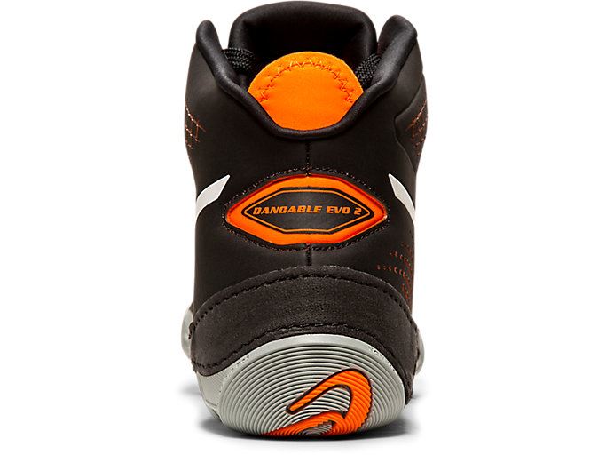 Black / Orange Asics DAN GABLE EVO 2 Men's Wrestling Shoes | BSWU7639