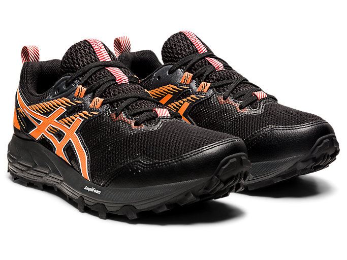 Black / Orange Asics GEL-SONOMA 6 G-TX Women's Trail Running Shoes | LJTP3785