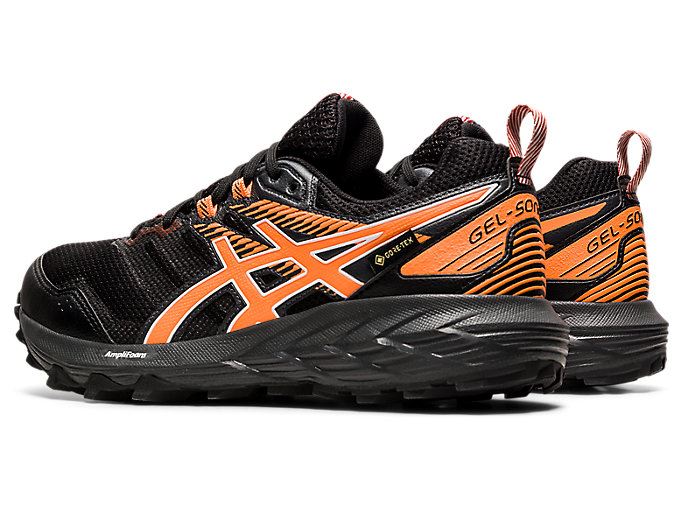 Black / Orange Asics GEL-SONOMA 6 G-TX Women's Trail Running Shoes | LJTP3785