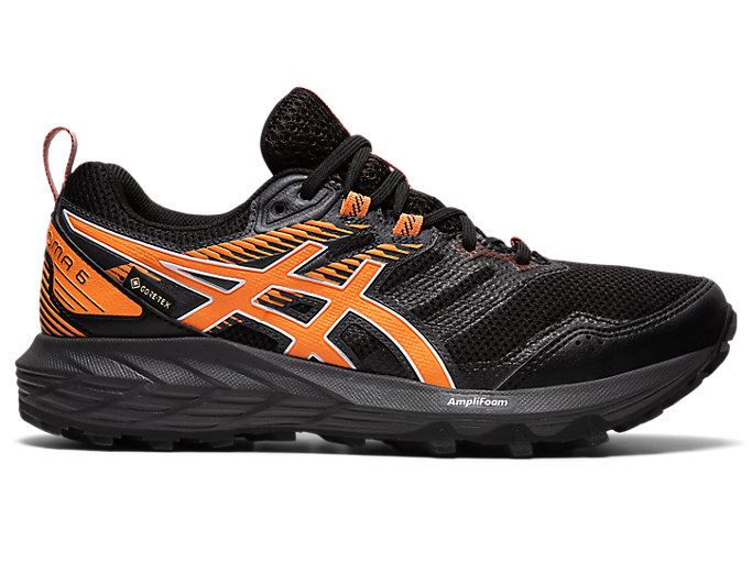 Black / Orange Asics GEL-SONOMA 6 G-TX Women's Trail Running Shoes | LJTP3785