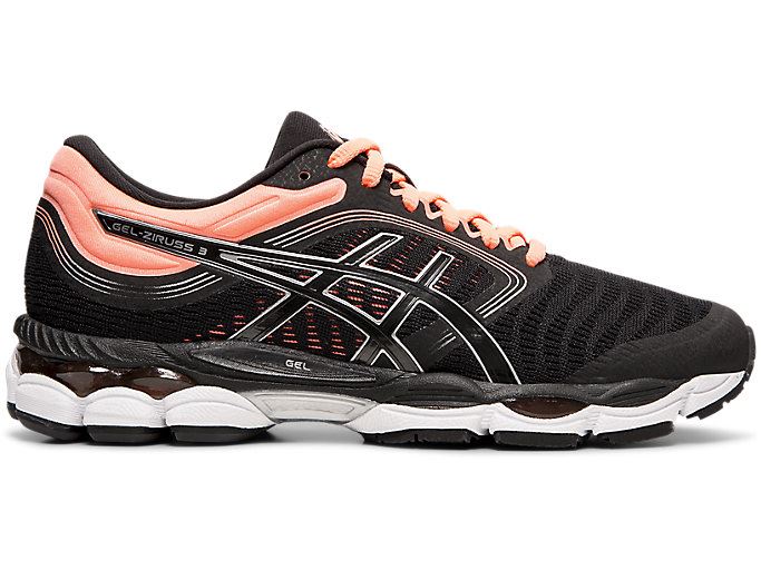 Black / Orange Coral Asics GEL-ZIRUSS 3 Women's Running Shoes | XXPT3233