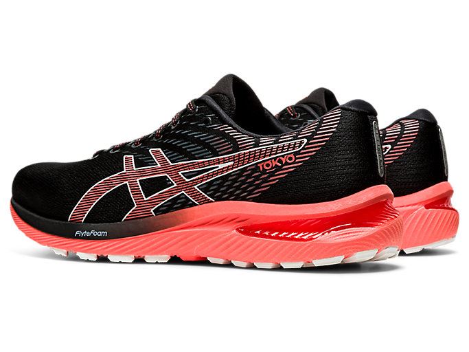 Black / Orange Red Asics GEL-CUMULUS 22 TOKYO Men's Running Shoes | ILQE2472