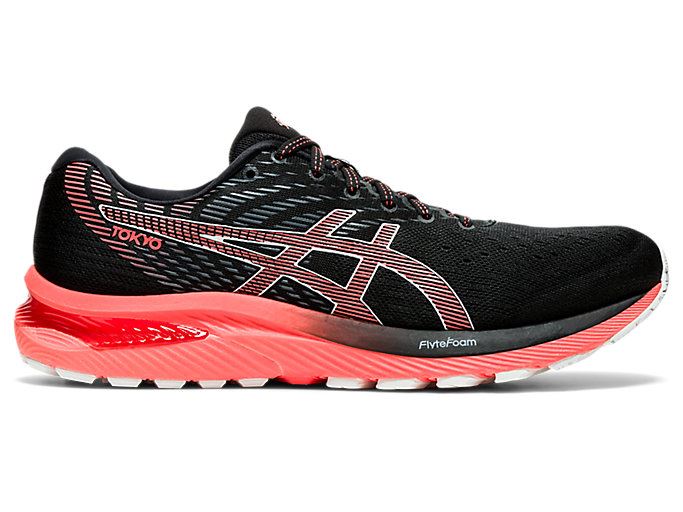 Black / Orange Red Asics GEL-CUMULUS 22 TOKYO Men\'s Running Shoes | ILQE2472