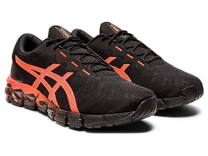 Black / Orange Red Asics GEL-QUANTUM 180 5 Men's Sneakers | EBWD0423