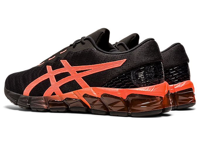 Black / Orange Red Asics GEL-QUANTUM 180 5 Men's Sneakers | EBWD0423