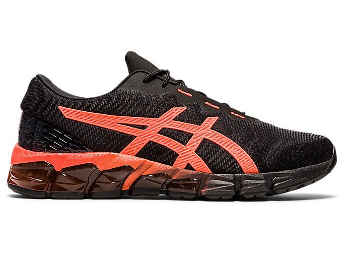 Black / Orange Red Asics GEL-QUANTUM 180 5 Men's Sneakers | EBWD0423