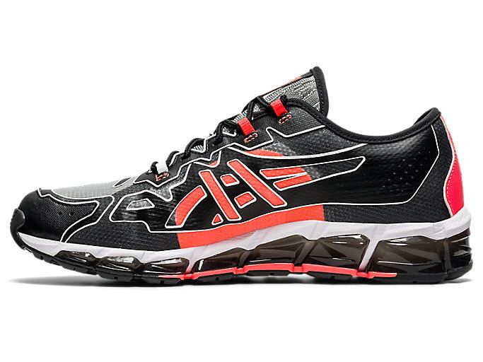 Black / Orange Red Asics GEL-QUANTUM 360 6 Men's Sneakers | FLAY9538