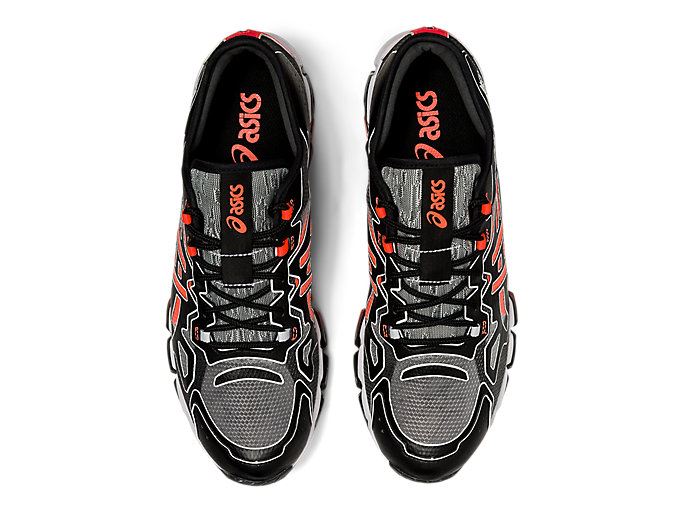 Black / Orange Red Asics GEL-QUANTUM 360 6 Men's Sneakers | FLAY9538