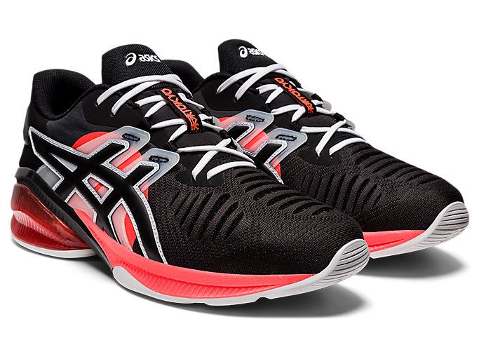 Black / Orange Red Asics GEL-QUANTUM INFINITY JIN Men's Sneakers | XEBK4100