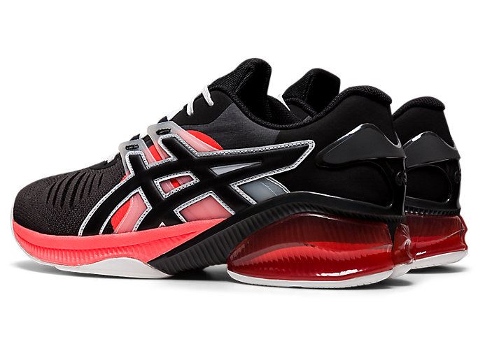 Black / Orange Red Asics GEL-QUANTUM INFINITY JIN Men's Sneakers | XEBK4100