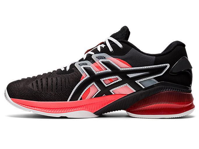 Black / Orange Red Asics GEL-QUANTUM INFINITY JIN Men's Sneakers | XEBK4100