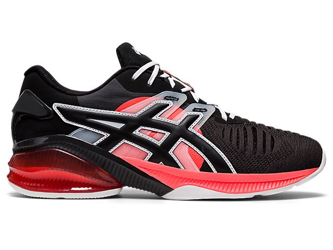 Black / Orange Red Asics GEL-QUANTUM INFINITY JIN Men\'s Sneakers | XEBK4100