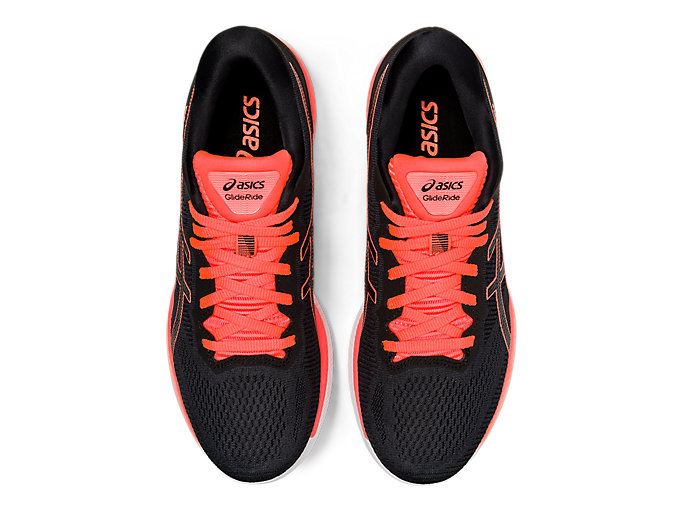 Black / Orange Red Asics GLIDERIDE Men's Running Shoes | TPDV1009