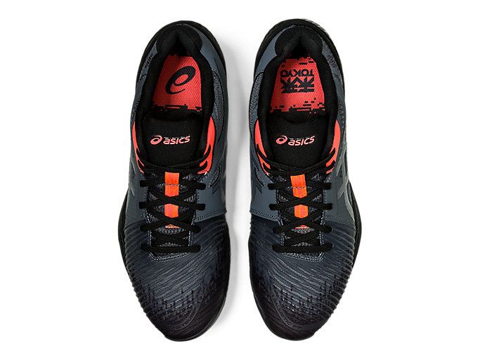 Black / Orange Red Asics NETBURNER BALLISTIC FF MT 2 L.E. Men's Volleyball Shoes | WPEK6753