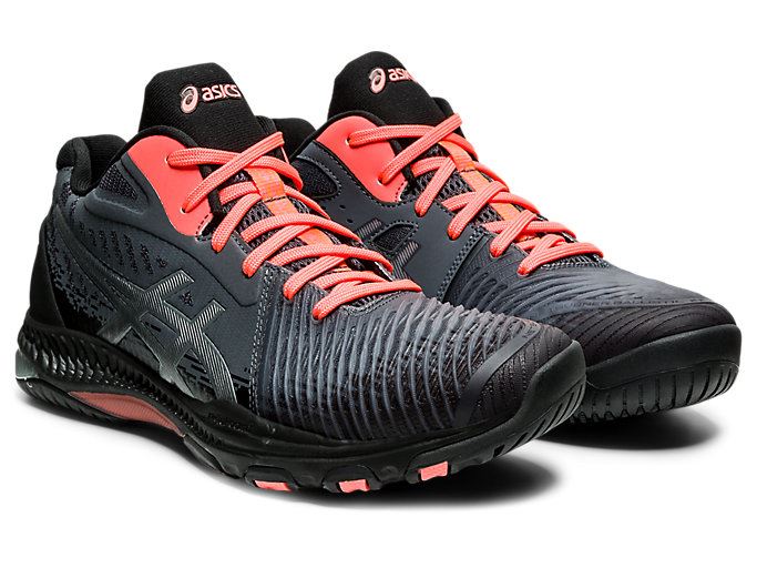 Black / Orange Red Asics NETBURNER BALLISTIC FF MT 2 L.E. Men's Volleyball Shoes | WPEK6753