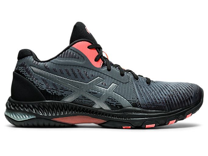 Black / Orange Red Asics NETBURNER BALLISTIC FF MT 2 L.E. Men's Volleyball Shoes | WPEK6753