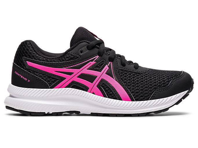 Black / Pink Asics CONTEND 7 GS Kids' Sneakers | LQSR4556