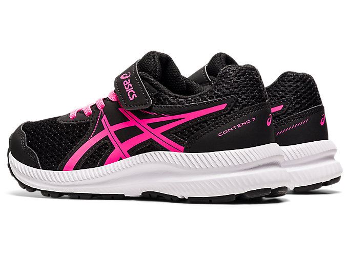 Black / Pink Asics CONTEND 7 PS Kids' Sneakers | ZLTR6096