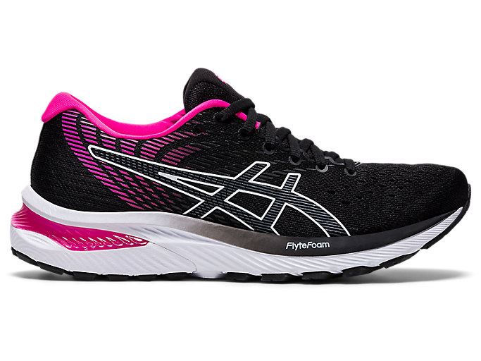 Black / Pink Asics GEL-CUMULUS 22 Women\'s Running Shoes | MCAM3510