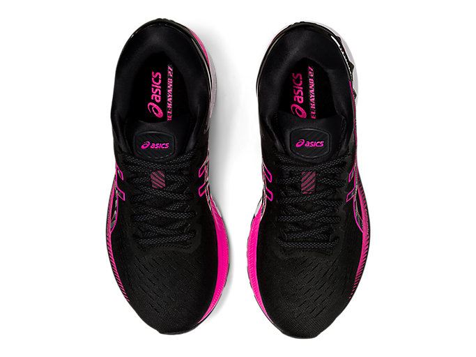 Black / Pink Asics GEL-KAYANO 27 Women's Running Shoes | OGRX6925