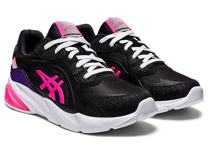 Black / Pink Asics GEL-MIQRUM Women's Sneakers | IIRS7877