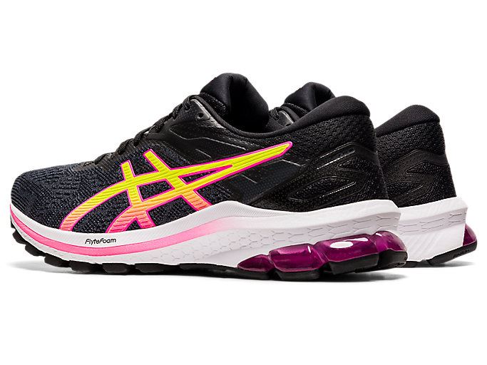 Black / Pink Asics GT-1000 10 Women's Running Shoes | FQBZ2100