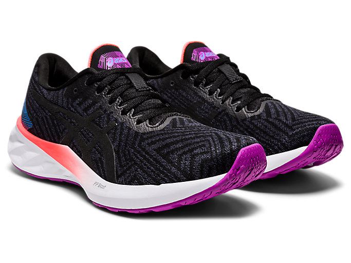 Black / Purple Asics ROADBLAST Women's Running Shoes | EVNB3454