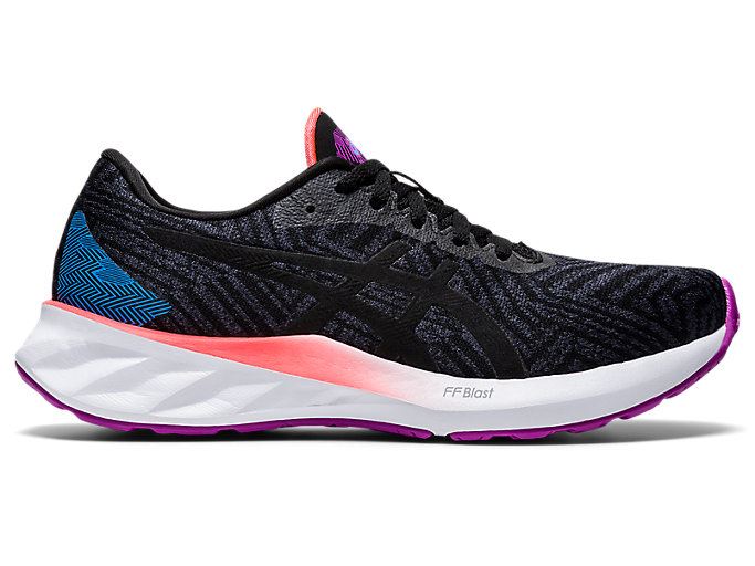 Black / Purple Asics ROADBLAST Women\'s Running Shoes | EVNB3454