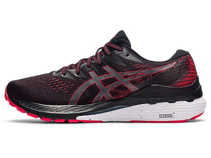 Black / Red Asics GEL-KAYANO 28 Men's Running Shoes | LVFR3331