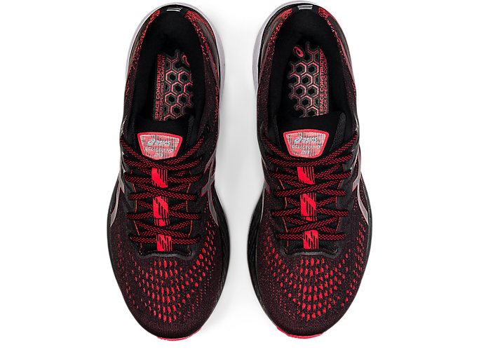 Black / Red Asics GEL-KAYANO 28 Men's Running Shoes | LVFR3331