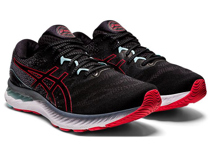 Black / Red Asics GEL-NIMBUS 23 Men's Running Shoes | MDUE7960